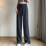 Nukty New Spring and Autumn High Waist Fashion Korean Straight Leg Pants for Women's Casual Loose Versatile Trendy Wide Trousers