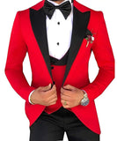 Nukty prom suit Men 3 Pieces Suits For Men Custom Made Groom Groomsmen Tuxedos Wedding Men Suit Terno Masculino(Jacket+Pant+Vest)