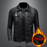 Nukty Black PU Jackets Men Spring Autumn Leather Jacket Coat Male Fashion Casual Motor Biker PU Leather Coat Big Size 5XL