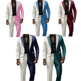 Nukty prom outfits for guys Two Color Panels for A  Men's Suits，Tailor-made Suitsï¼? Pieces Blazer and Pants Set，Single Breasted，for Summer Beach，Groomsmen