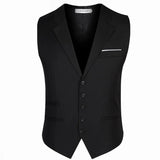 Nukty M-6XL Dress Vests For Men Slim Fit Mens Suit Vest Male Waistcoat Gilet Homme Casual Sleeveless Formal Business Jacket Plus Size