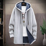 Nukty Autumn and Winter New Classic Fashion Medium Length Coat Men's Casual Loose Thickened Warm High-Quality Large Size Sweater