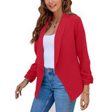 Nukty business casual outfits Summer Black Blazers Women Female Office Lady Nine Quarter Blazer Open Stitch Womens Slim Coats Femme Ladies Notched Tops