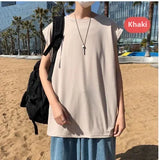 Nukty swag outfits men Trendy Summer Cross-border Men's T-shirt Loose-fit Comfortable Basketball Sports Vest Men's Wear Shoulder Vest Top