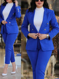 Nukty business casual outfits Elegant Office Lady Two Piece Sets Autumn Winter Women Fashion Notched Neck Long Sleeve Blazer & High Waist Work Pants Suit