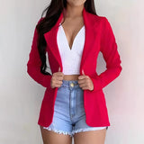 Nukty business casual outfits Small Suit Lapel Long Sleeve Slim Sweet Button Street Coat Suit Multi-color