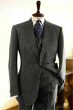 Nukty fashion suits for men Gentleman Suit Formal Business Tweed Men's Tuxedo Business Men's Three-piece Brown Suit