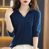 Nukty New Women Knitted Sweaters Autumn Winter Warm Clothing Fashion Casual Sweater Long Sleeve Jumper V-Neck Loose Pullovers Top
