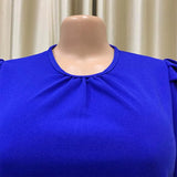 Nukty Elegant Office Dresses Pleated Woman 2024 New O Neck Short Sleeve Mid Calf Formal Business Work Wear Dress Midi Vestidos Mujer