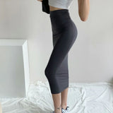 Nukty Midi Pencil Skirts Women Slim Elastic Hotsweet European Style Fashionable Summer High Waist All-match Streetwear Young Sexy Lady