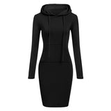 Nukty Ladies Dress Autumn Women Hooded Dresses Hoodies Women Sweatshirts Women Hoodies Dress Tops Ladies Clothing