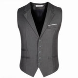 Nukty Dress Vests For Men Slim Fit Mens Suit Vest Male Waistcoat Gilet Homme Casual Sleeveless Formal Business Jacket Plus Size M-6XL