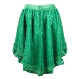 Nukty Gothic Floral Lace Ruffled Skirt Asymmetrical High Low Skirt Steampunk Pirate Skirts Halloween Costumes Plus Size
