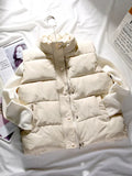 Nukty Women Winter Warm Cotton Padded Puffer Vests Sleeveless Parkas Jacket