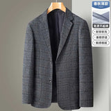 Nukty New Men's Blazer Fashion Middle-aged Business Casual Professional Wear Casual Loose British Style Sub-trend Four Seasons Suit