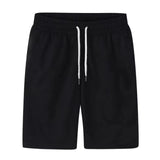 Nukty Mens Sports Pocket Solid Drawstring Board Trunk Beach Short Pants Shorts Summer Thin Trousers Zippered Pocket Loose Sweatpants