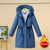 Nukty Women's Winter Jacket Hodded Fleece Padded Jacket Casual Loose Windbreaker Office Lady Matching New In Coats & Jackets Outerwear