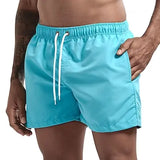 Nukty Men's Swim Shorts Swim Trunks Quick Dry Board Shorts Bathing Suit Breathable Drawstring With Pockets for Surfing Beach Summer