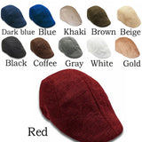 Nukty Men Berets Cap British Style New Autumn Summer Linen Hats Fashion Flat Caps Classic Vintage Gatsby Cabbie Cap Chapeau Homme