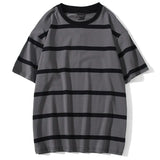 Nukty Mew Men T Shirt Color Block Print 3 Color Optional Tee Shirts Simple High Street Basic All Match Cargo Tops Mens Streetwear