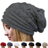 Nukty Knitted Baggy Beanie Oversized Winter Hat Ski Slouchy Cap Skullies Beanies Women Men Winter Wool Warm Cap Beanies Unisex