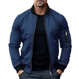 Nukty New Jackets for Men Solid Color Bomber Jacket Coat Business Male Coats Windbreaker Mens Zipper Korean Basic Streetwear Tops