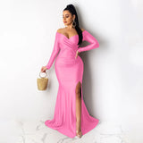 Nukty Birthday Dress for Women Evening Dress Party Dresses Long Dresses for Women Vestidos Woman Fall Dresses Long Sleeve