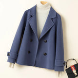 Nukty New Autumn And Winter Pure Wool Double Sided Cashmere Coat Jacket High End Wool Fabric Coat Versatile Women's Top