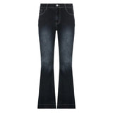 Nukty New Flare Jeans Women's Low Waist Trousers Vintage Aesthetic Denim Pants Streetwear Mom Casual Korean Fashion Y2k  Jeans