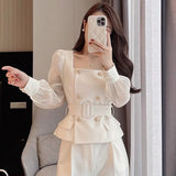 Nukty Pant Summer Set of Two Fashion Pieces for Women Luxury Women's Sets Sexy Trouser 2 Piece Outfits Pants Elegant Blazer Suit