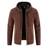 Nukty Cardigan Men's Sweater Jacket Male Cold Blouse Autumn Winter New Korean Casual Slim Hooded Windbreaker Warm Y2K Chenille Coat