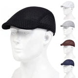 Nukty Men Mesh Breathability Newsboy Caps British Painters Hats Spring and Summer Flat Cap Hip Hop Berets