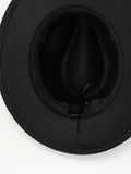 Nukty Autumn and Winter Men and Women's New Large Brimmed Hats, Fashionable Woolen Jazz Hats, English Style Top Hats