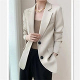 Nukty Fashion Women Blazers Jackets Work Office Lady Suit Slim Single Breasted Business Female Blazer Coats Formal Veste Femme