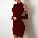 Nukty DRESS TO IMPRESS Dresses For Women Sexy Rhinestone Solid Color Night Club Outfits Prom Mini Dresses Sexy Clubwear Diamond Short Party Dress