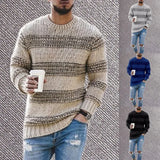 Nukty Male Autumn And Winter Wool Sweater Round Neck Pullover Bottoming Shirt Color Matching All Matching Oversized Winter Coat Men