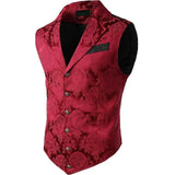 Nukty Jacket Gotinc Mens Victorian Suit Vest Steampunk Gothic Waistcoat Men's Casual Vest Stage Performance Costume Wed Evening Dress