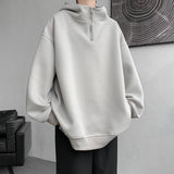 Nukty Turtleneck Hoodie Zipper Pullovers Streetwear Hip Hop Hooded Sweatshirt Men Clothing Korean Couples Harajuku Coat