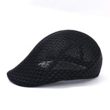 Nukty Summer Casual Beret Hat Unisex Mesh Flat Caps Style Adjustablr Fashion Breathable Summer Hat for Women Men Caps