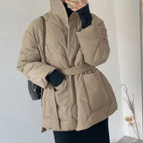 Women Winter Jacket Coats New Fall Fashion Black Padded Parkas Guangzhou Casual Warm Korean Style Overcoat Clothing Female