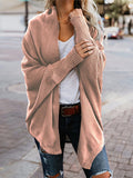 Nukty Casual Batwing Sleeves Loose Solid Color Cardigan Tops