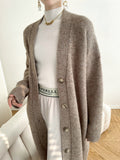 Nukty Urban Loose Solid Color Thick Thread Knitting Cardigan Coats