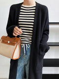 Nukty Casual Loose Solid Color Cardigan Tops