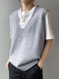 Nukty Simple 9 Colors V-Neck Loose Sleeveless Vest