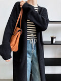 Nukty Casual Loose Solid Color Cardigan Tops