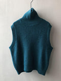 Nukty Casual Loose Sleeveless Solid Color High-Neck Sweater Vest Outerwear