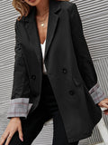 Nukty Long Sleeves Loose Buttoned Pockets Split-Joint Notched Collar Blazer Outerwear