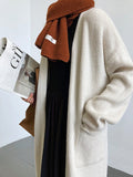 Nukty Casual Loose Solid Color Cardigan Tops