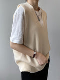 Nukty Simple 9 Colors V-Neck Loose Sleeveless Vest