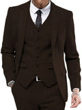 Nukty Mens Tweed Wool Herringbone Wedding Suit Prom Tuxedos 3pcs Peak Lapel Dress